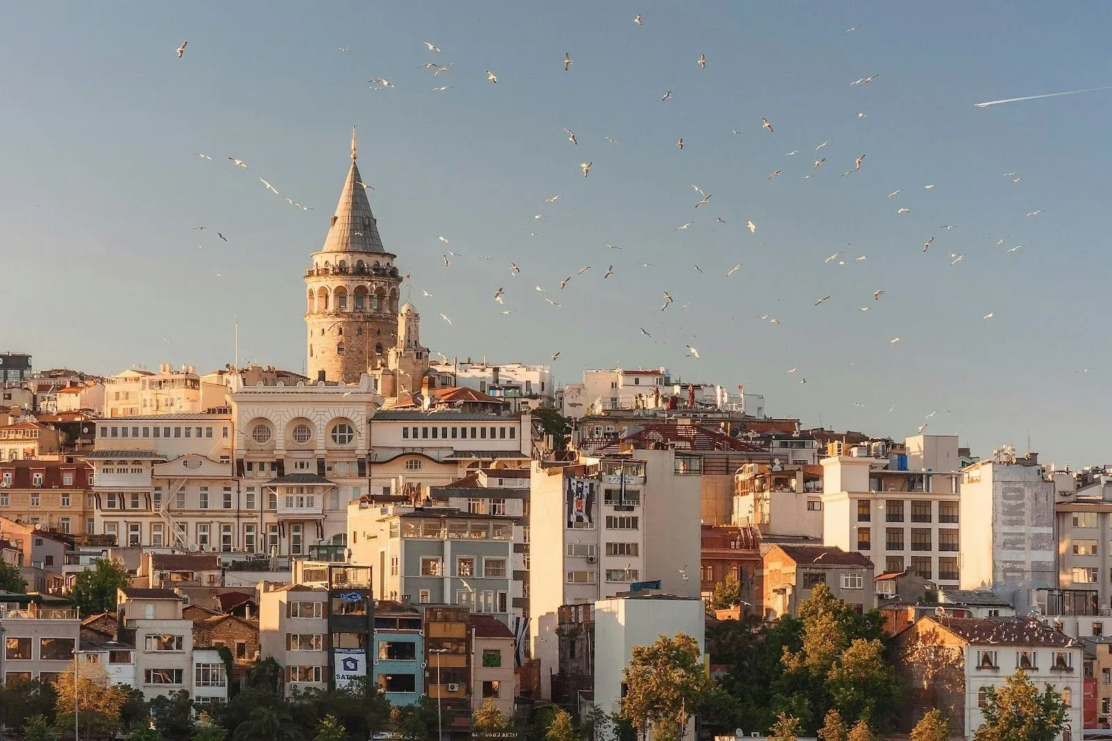 Galata Tower and surrounding Istanbul buildings